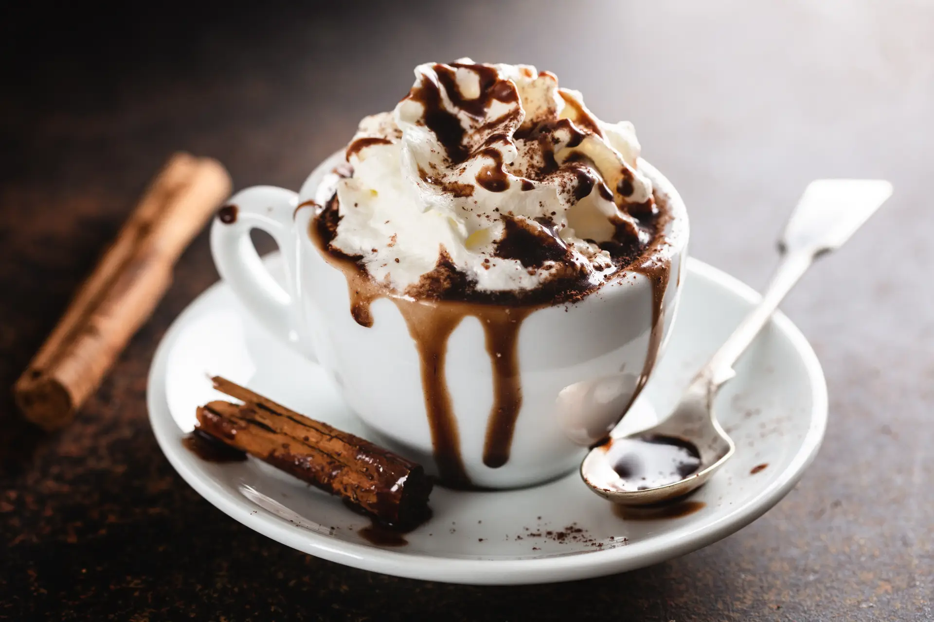 hot chocolate with whipped cream