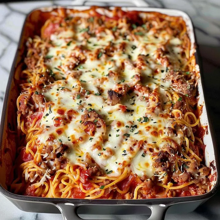 The Best Spaghetti Casserole